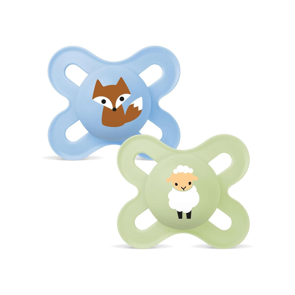 Suzetă MAM Original | Suzetă din latex | 0-6 luni | Suzetă pentru bebeluși potrivită pentru alăptare | Recomandată de moașe | Rezistent la mușcături | Latex de cauciuc natural | Oaie/Iepure | Pachet de 2