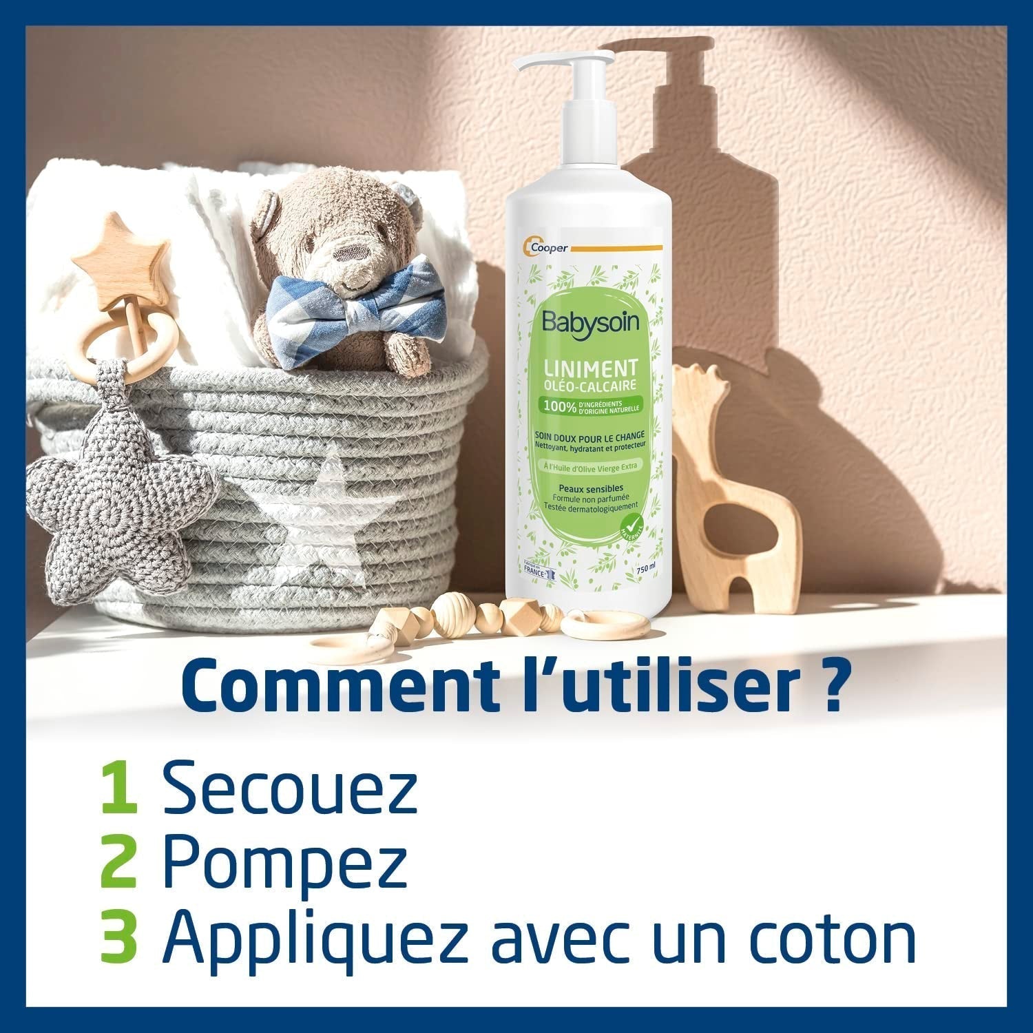 Cooper liniment, ulei de calciu, îngrijirea copilului, 750 ml Copii - Baie si Skincare Naty Shop