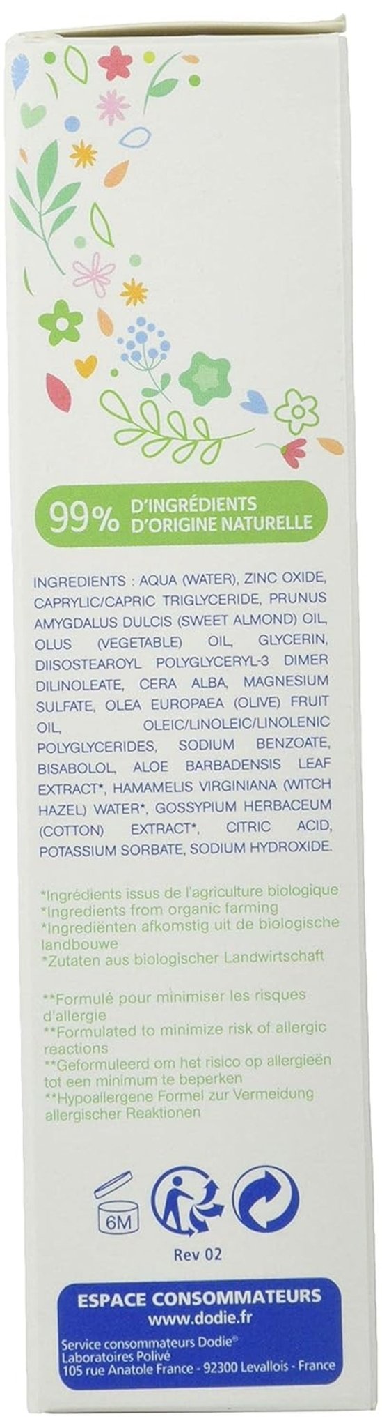 Cremă de schimb, fără parfum, de la naștere, 75 ml Copii - Baie si Skincare Naty Shop