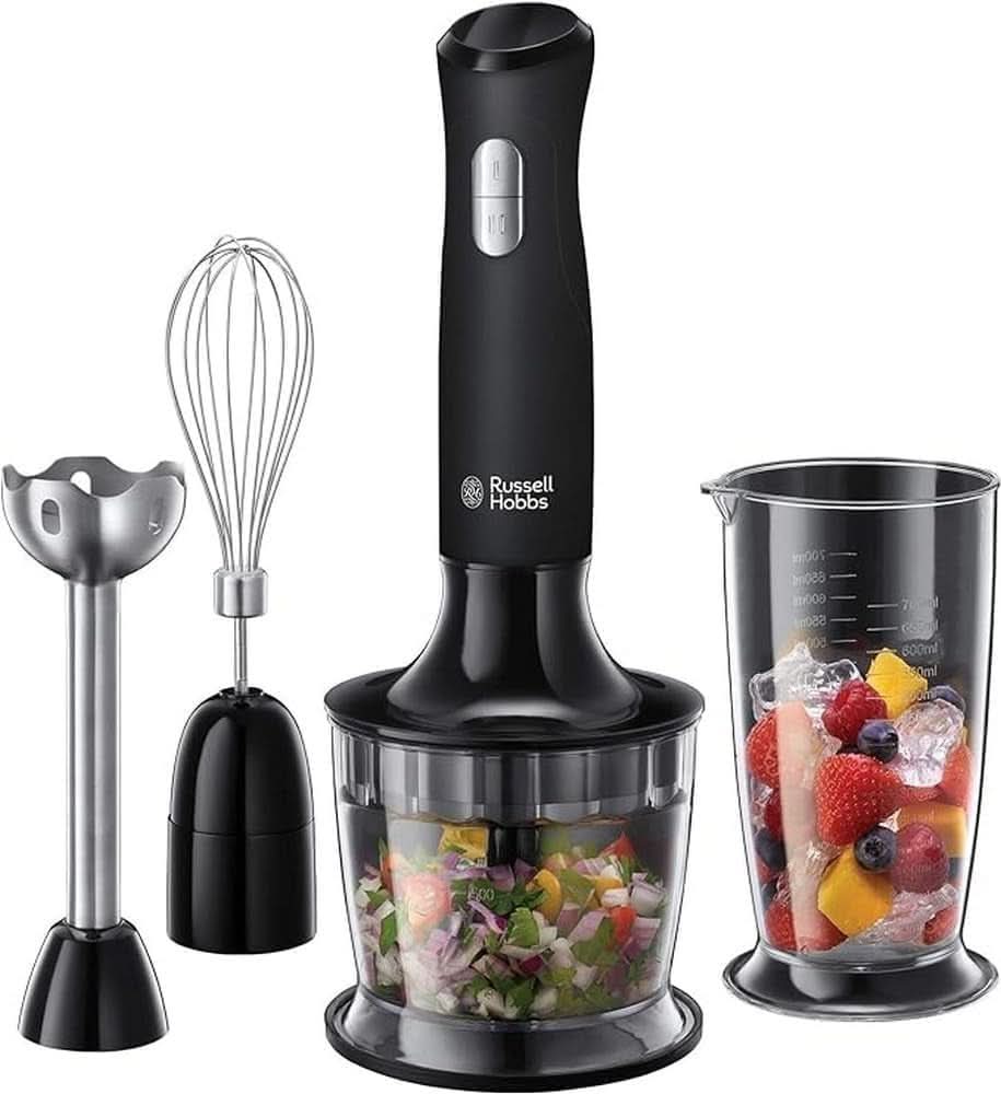 Russell Hobbs Stabmixer [3-Az 1-ben: Pürierstab/Zerkleinerer, Mixer- & Schneebesenaufsatz] Desire Rot (Bpa-Free & Spülmaschinenfestes Zubehör, Für Smoothie, Suppen Saucen, Joghurt Babynahrung0 Schil7 Kitchen0 24 Schneebesenaufsatz)