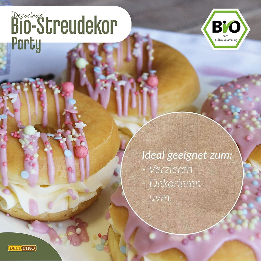 DECOCINO Sprinkles de zahăr vegan din dextroză de calitate organică, 60 grame Sprinkles Naty Shop