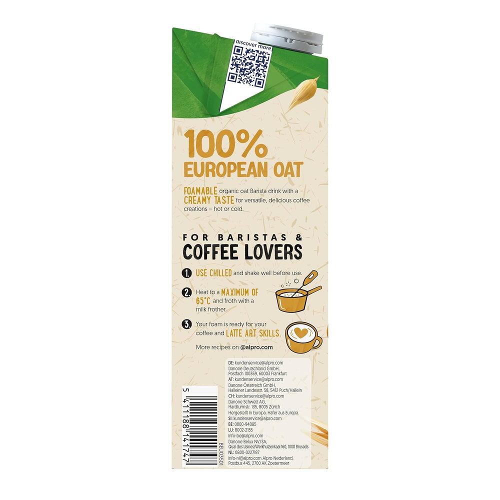 Alpro Bio Barista Haferdrink – 8 x 1 l
