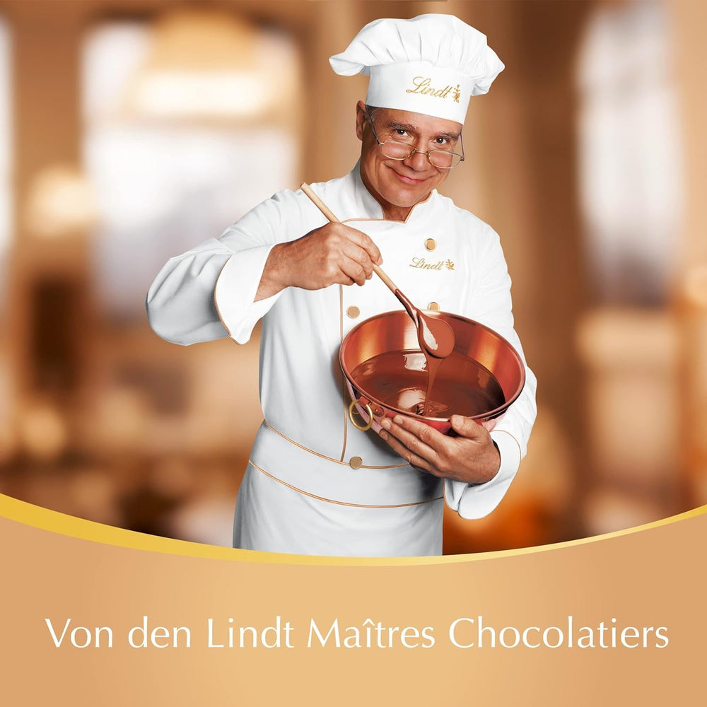 Cutie cadou Lindt LINDOR cu bomboane de ciocolată asortate, aprox. 15 trufe LINDOR, 4 sortimente (ciocolată cu lapte, ciocolată albă, ciocolată neagră 60% și alune), 187 g