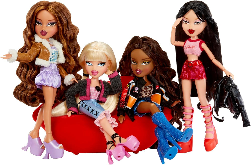 Bratz Goin' Out! Doll - Sasha - 1 Sammlerpuppe mit Accessoires, einem Outfit, einer Handtasche, einer Sonnenbrille und einer Bürste - Kinderspielzeug - ab 6 Jahren, Orange, Black