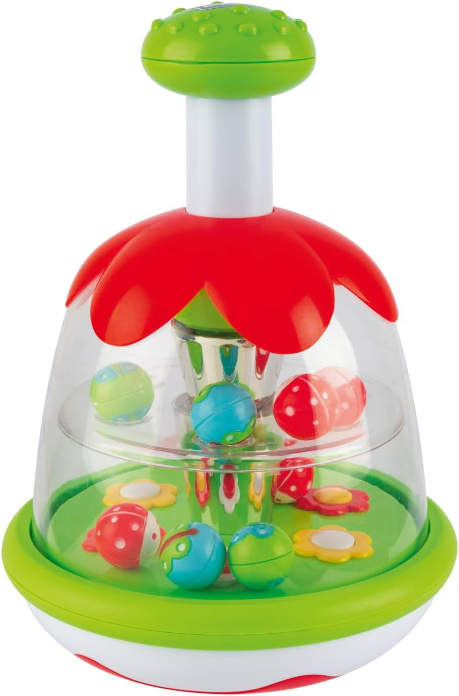 Rotitor Chicco Dino, rotitor cu bile colorate, mâner și oglindă centrală pentru jocuri de lumină, cadou pentru bebeluși și copii de la 6 luni la 3 ani Jucarii Bebe Naty Shop Turnir magic