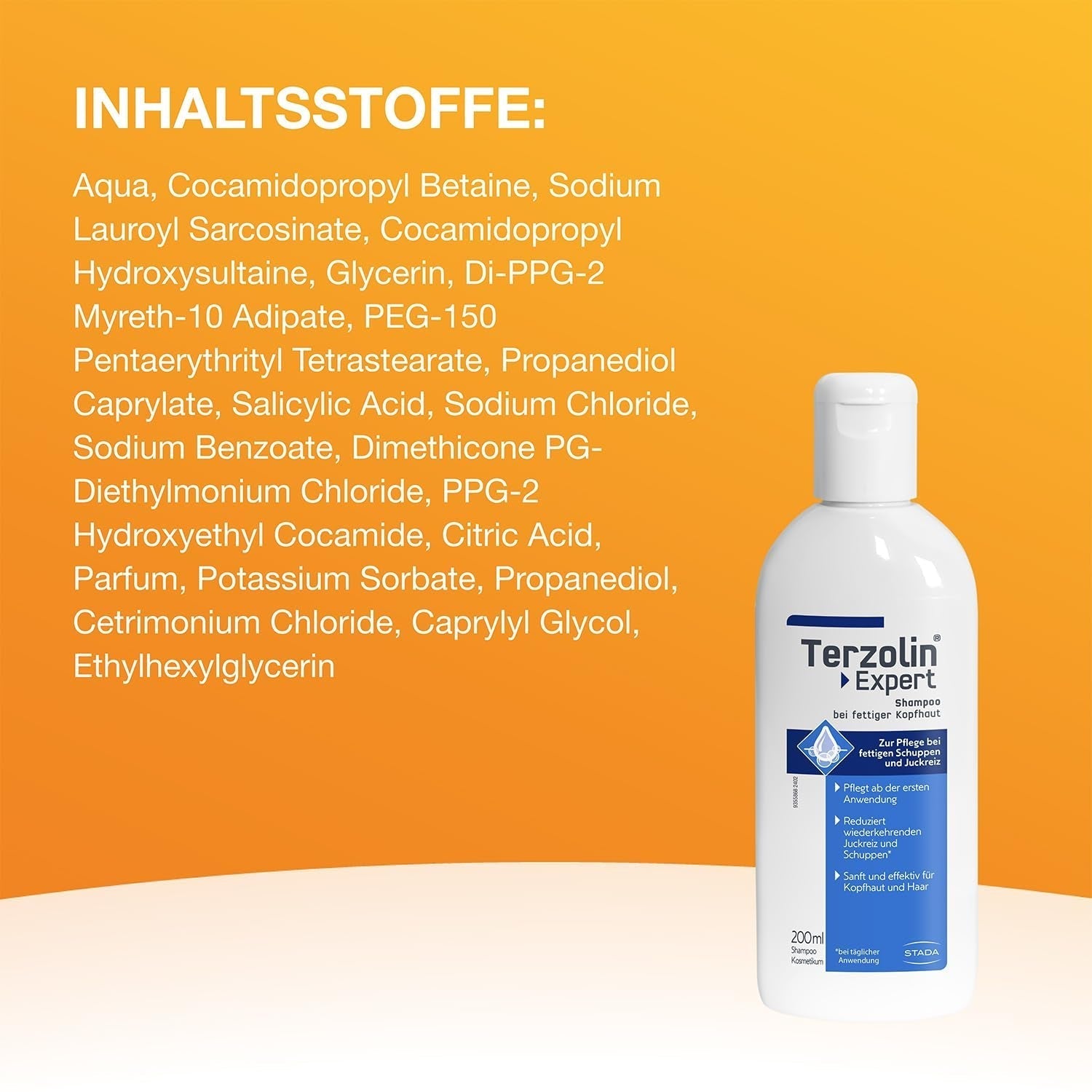 Terzolin Expert sampon zsíros fejbőrre és hajra, korpásodás ellen, 200 ml zuhany és fürdő Terzolin