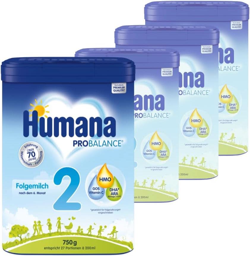 Humana PROBALANCE 2 anyatej, 6. hónap után, 750 gramm Mother and Child Naty Shop 4 x 750 gramm