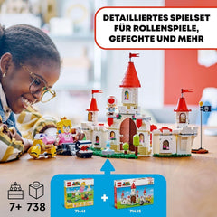 LEGO Super Mario Roy csatája a gombapalotában kalandkészlet Nintendo karakterekkel Ajándék lányoknak, fiúknak és játékosoknak 7 éves 71435 építőkészletek Besuche den LEGO-Store