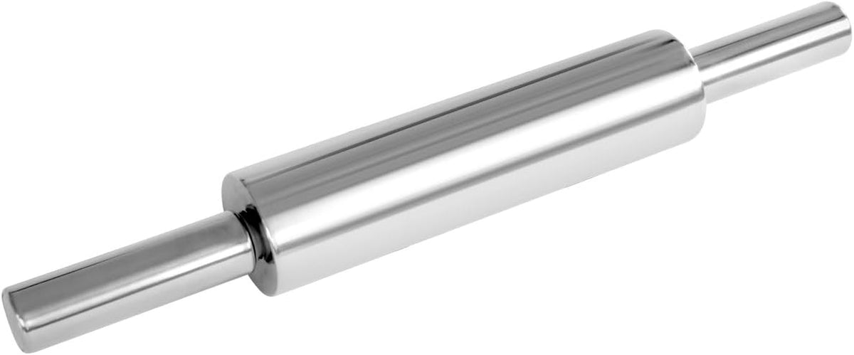 FMprofessional Teigroller aus kiváló minőségű Edelstahl, Nudelholz als Backzubehör, Backrolle zum Teigrollen, sokoldalú Teigwalze - stabil és tartós (Méretek: Ø 6 x 47,5 cm), Mennyiség: 1 Stück