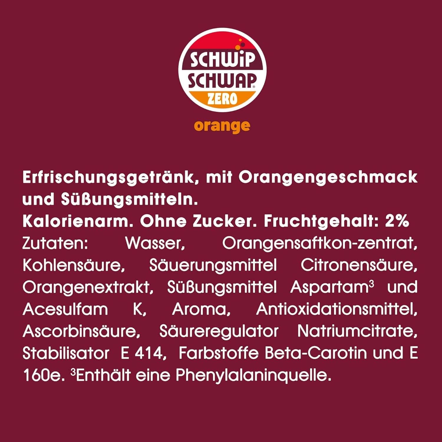 Schwip Schwap Zero Orange, narancs ízű üdítő, készlet 6 x 1,25 liter Alkoholmentes italok Naty Shop