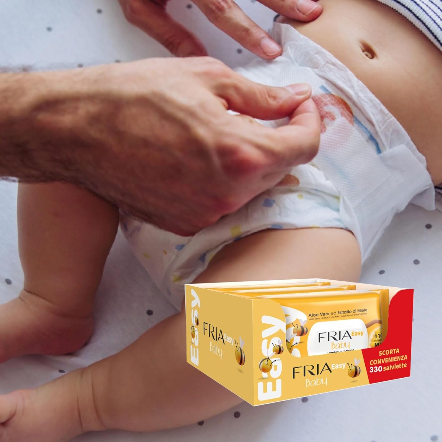 Könnyű baba nedves törlőkendő aloe verával és mézkivonattal, bőrhidratáló, bőrgyógyászatilag tesztelt, 330 törlőkendő csomag