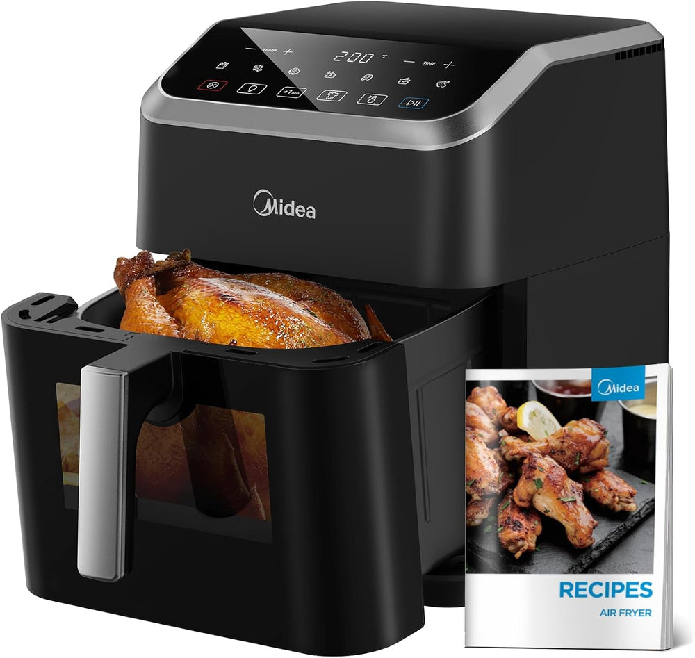 Midea Hot Air Fryer 2L, 1150W Airfryer, Olajmentes, Forró levegős sütő, Automatikus kikapcsolás Háztartási gépek Naty Shop 7L