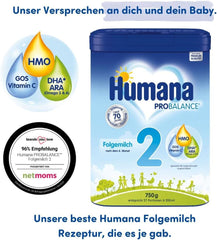 Humana PROBALANCE 2 anyatej, 6. hónap után, 750 gramm Mother and Child Naty Shop