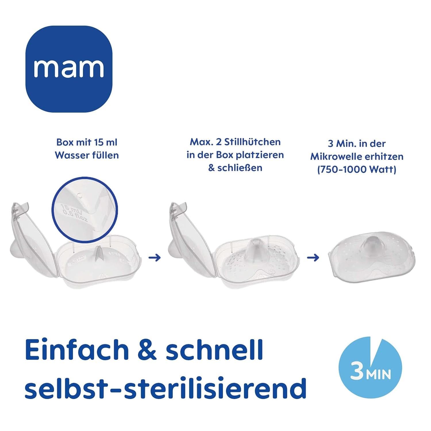 MAM Stillhütchen Größe L (Ø 23 Mm) Im 2Er-Set, Extra Weiche Brusthütchen Zum Schutz Beim Stillen, Brustwarzenschutz Für Maximalen Hautkontakt Zwischen Mutter Und Kind Kiegészítők Étel és szoptatás Bebe Naty Shop
