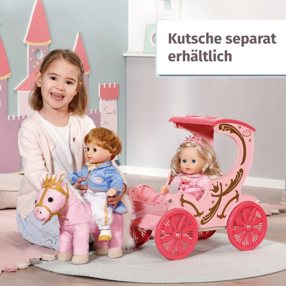 Baby Annabell Little Sweet Prince 36cm, weiche Prinzen-Puppe mit hochwertigen Haaren, Schlafaugen, blauem Oberteil, weißer Hose und Schuhen, 707104 Zapf Creation
