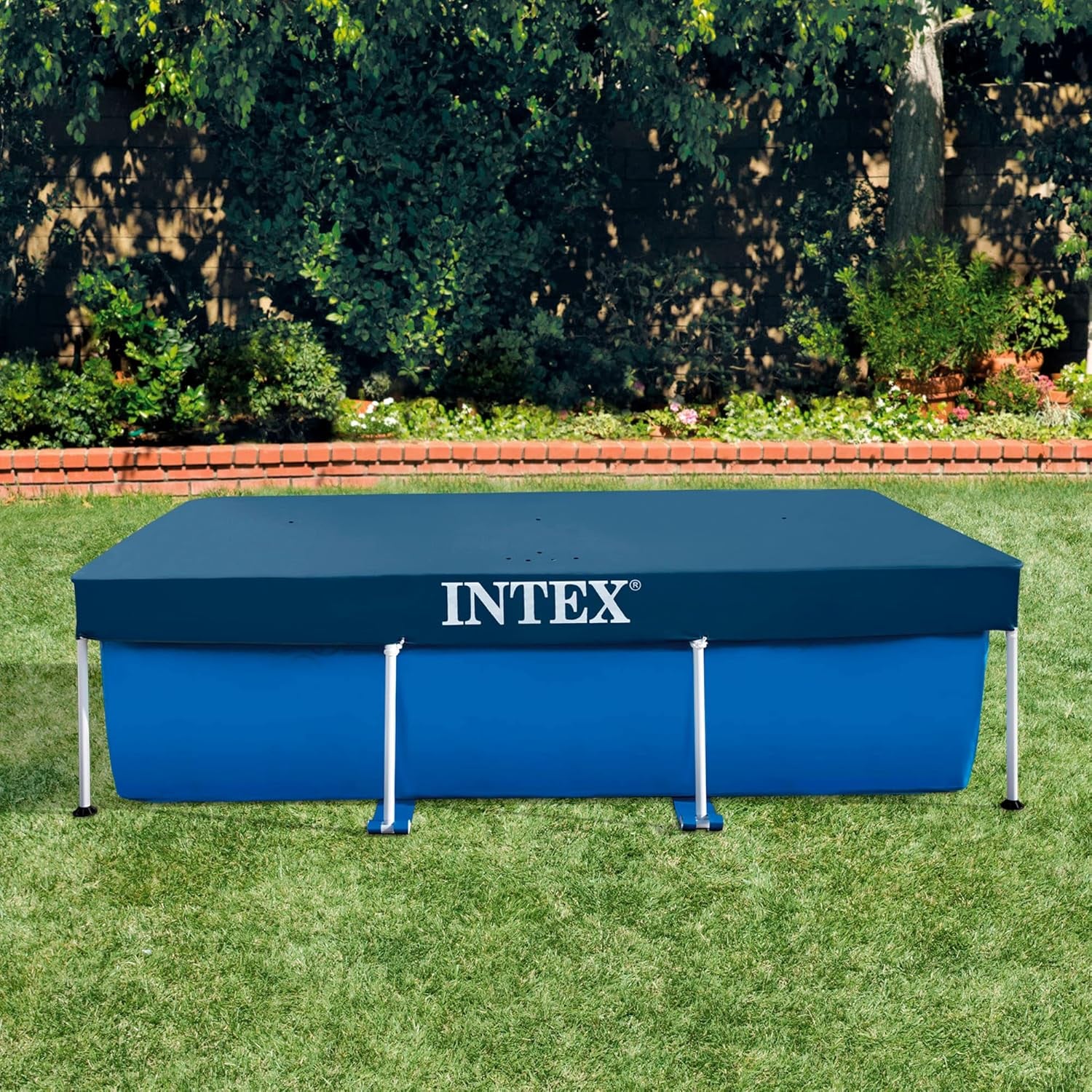 Intex 28038 - Ponyva téglalap alakú föld feletti medencékhez, PVC, kék, 300x200 cm