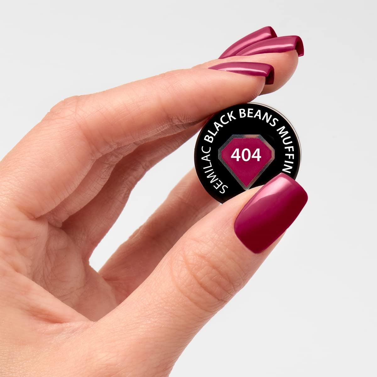 Semilac UV Nagellack Hybrid 404 Black Beans Muffin 7ml Kollektion Tastes of Fall