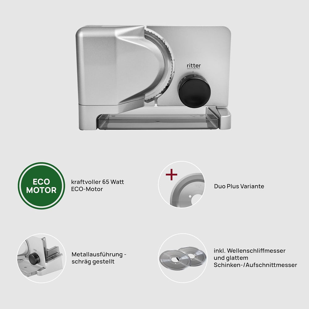 Ritter E 16 Duo plus Multifunkcionális elektromos szeletelő, Németországban gyártott Reszelő és Szeletelő Naty Shop