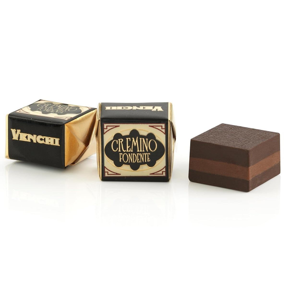 Venchi - Cremino Extra Black Chocolate - Étcsokoládé mandulás pasztával és "piemonti erdei mogyoróval OFJ", 1 kg, gluténmentes, színezék és tartósítószer nélkül