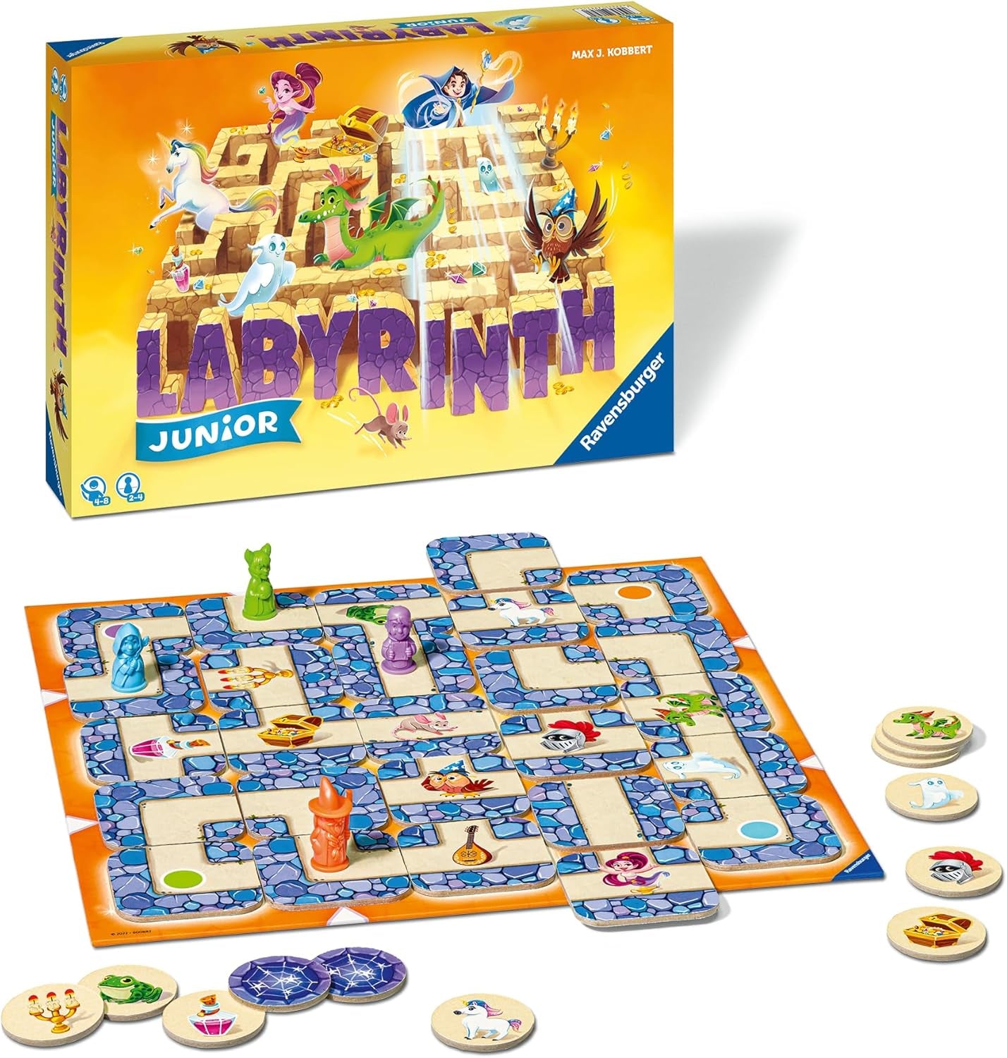 Ravensburger Gyermekjáték 20847 - Junior Labyrinth - Családi klasszikus kisgyermekek számára, Játék 4 éves kortól - Társasjáték 2-4 játékos számára, Junior Edition
