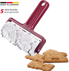 Westmark Spekulatiuswalze, Mit 7 verschiedenen Motiven, Hossz: 17,2 cm, Kunststoff, Klausi, Weiß/Rot, 32162270