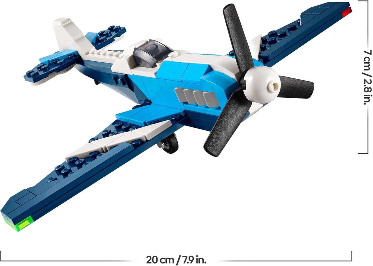 LEGO Creator 3 az 1-ben Flieger: Rennflugzeug Spielzeug – Repülőgép- vagy helikoptermodellvé alakítható – Fahrzeug Bauset für Jungen und Mädchen ab 7 Jahren – Giftidee zum Geburtstag 31160
