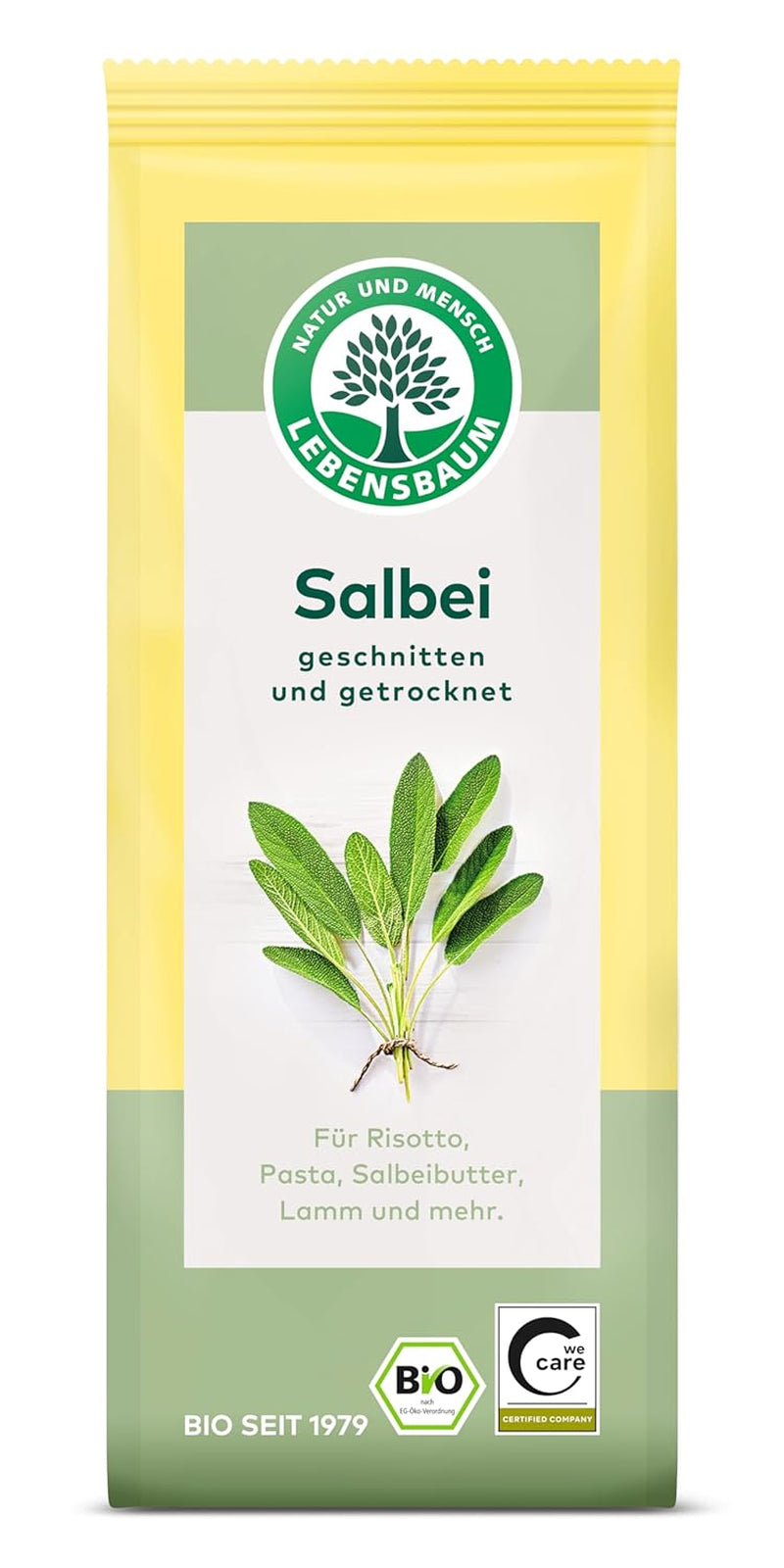 Lebensbaum Liebstöckel geschnitten, Bio-Gewürz mit würzigem Geschmack, Maggi-Kraut für Suppen, Marinaden, Fleisch- und Fisch-Gerichte, vegán, 15g