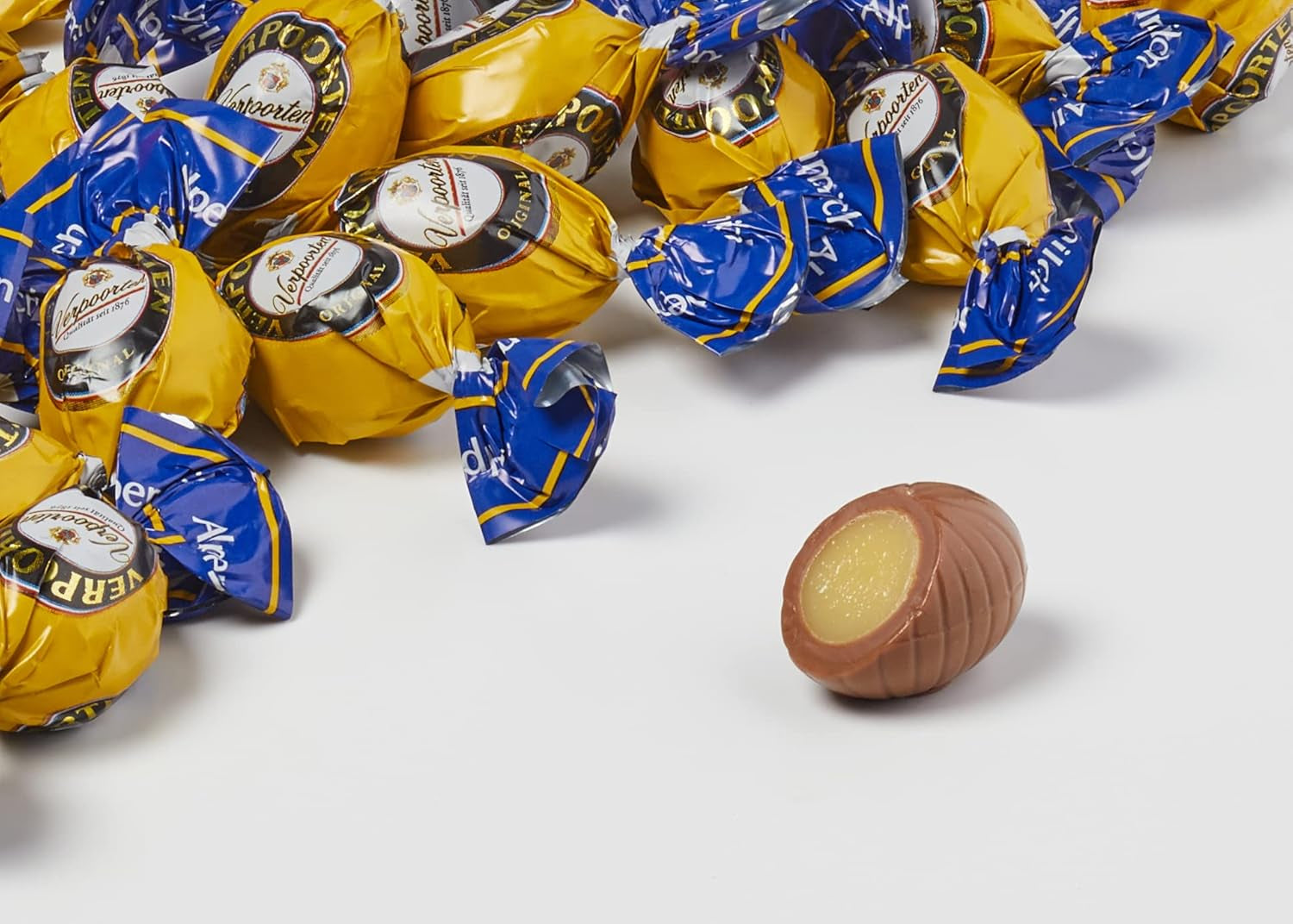 RCP Verpoorten Minis, tojáslikőr szarvasgomba, alpesi tejcsokoládé, folyékony töltelék, alkoholt tartalmaz, nagyszerű ajándék, 110 g (2 db-os csomag)