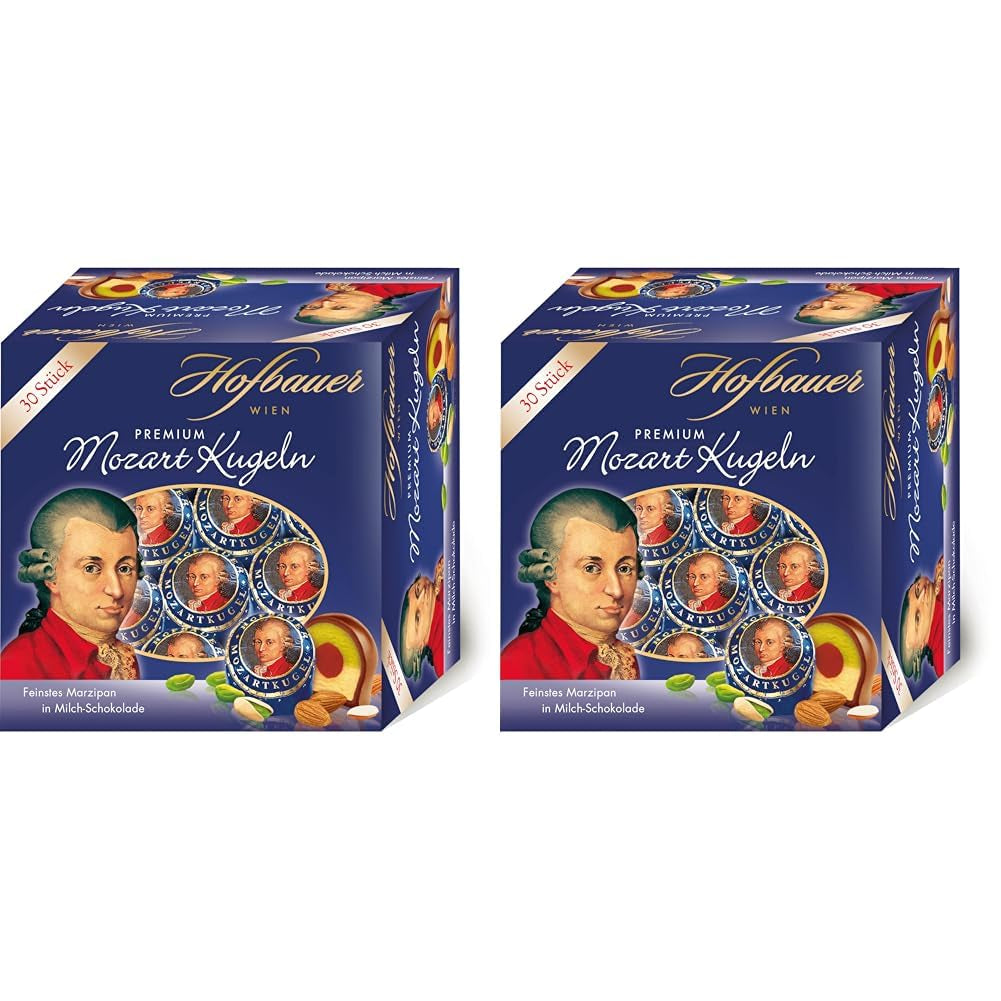 Hofbauer Vienna Mozart Golyók, Doboz tejcsokoládé 600 gramm (30 db) Naty Shop