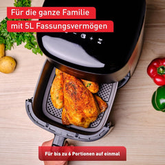 Tefal Easy Fry Max EY2458, 5 liter, forró levegős sütő, 10 automata főzési program, digitális érintőképernyő Készülékek Naty Shop