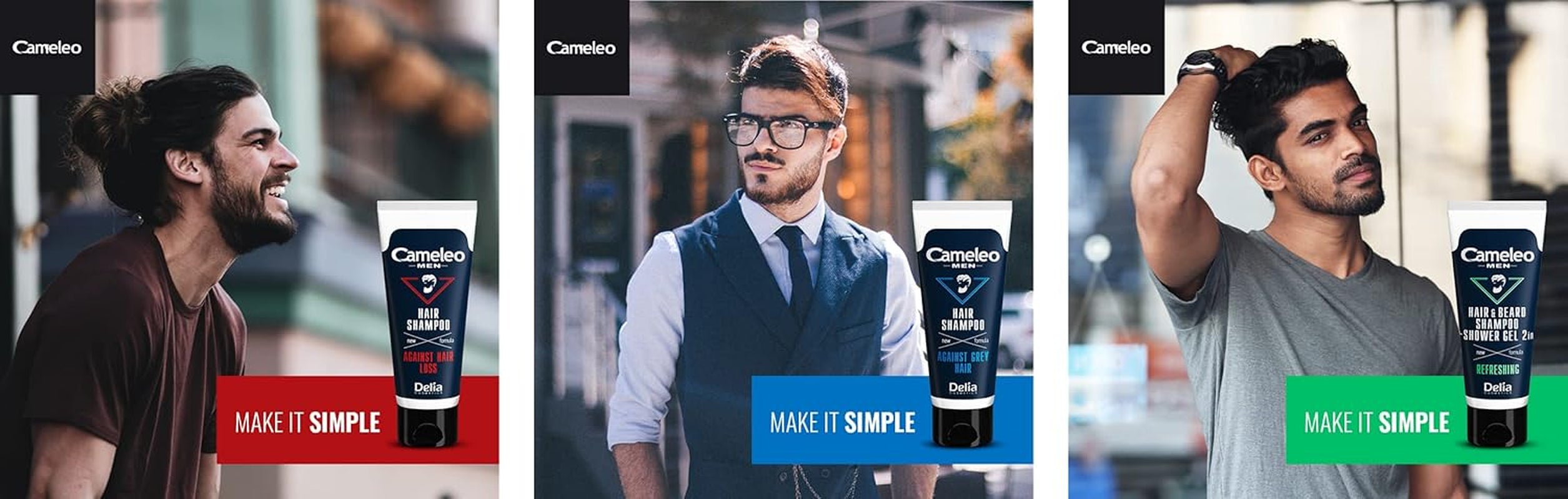 Cameleo Men - Hajmosó férfiaknak hajhullás ellen, 150 ml Hajápoló Naty Shop