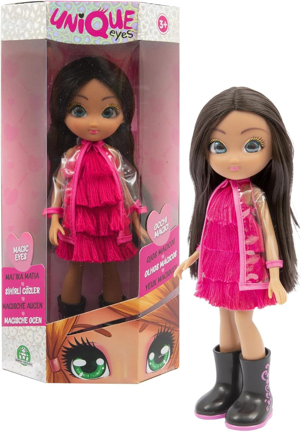 Unique Eyes, Collection Girly, Puppe 25 cm – Rebecca, mit ihrem Augen, mit Kleidung, Spielzeug für Kinder ab 3 Jahren, MYM122