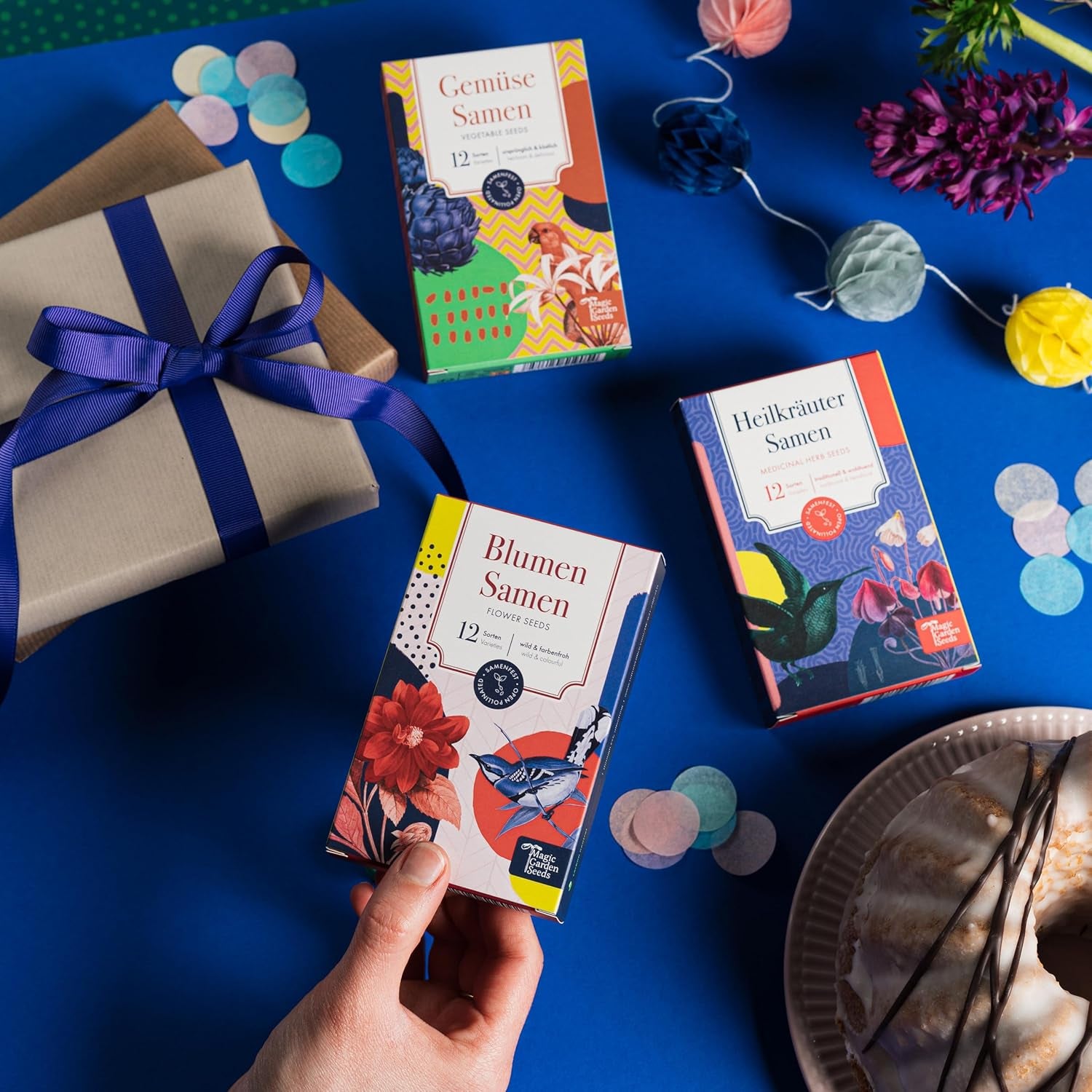 Virágzó szivárvány - 6 ingyenes beporzott virágkeverék - látványos és színes - Magkészlet kezdőknek, kis ajándéknak vagy személyes használatra