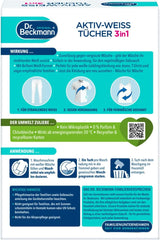 Dr. Beckmann Fest törlőkendők, aktív-fehér, 15 törlőkendő Mosószerek Naty Shop