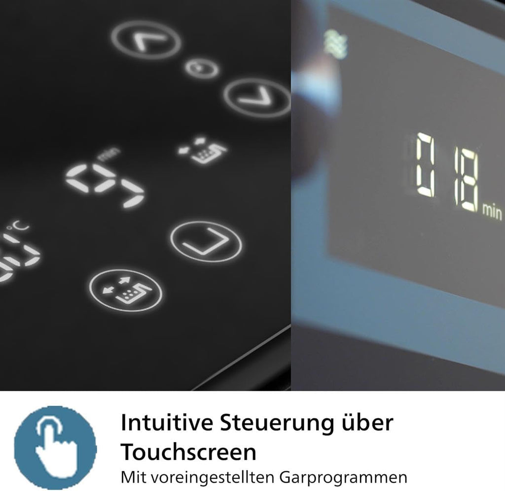 Philips Airfryer Dual Basket 3000 Series, 9L, 2 coșuri, 2 feluri de mâncare gata în același timp, tehnologie Rapidair plus cu aer cald Electrocasnice Naty Shop