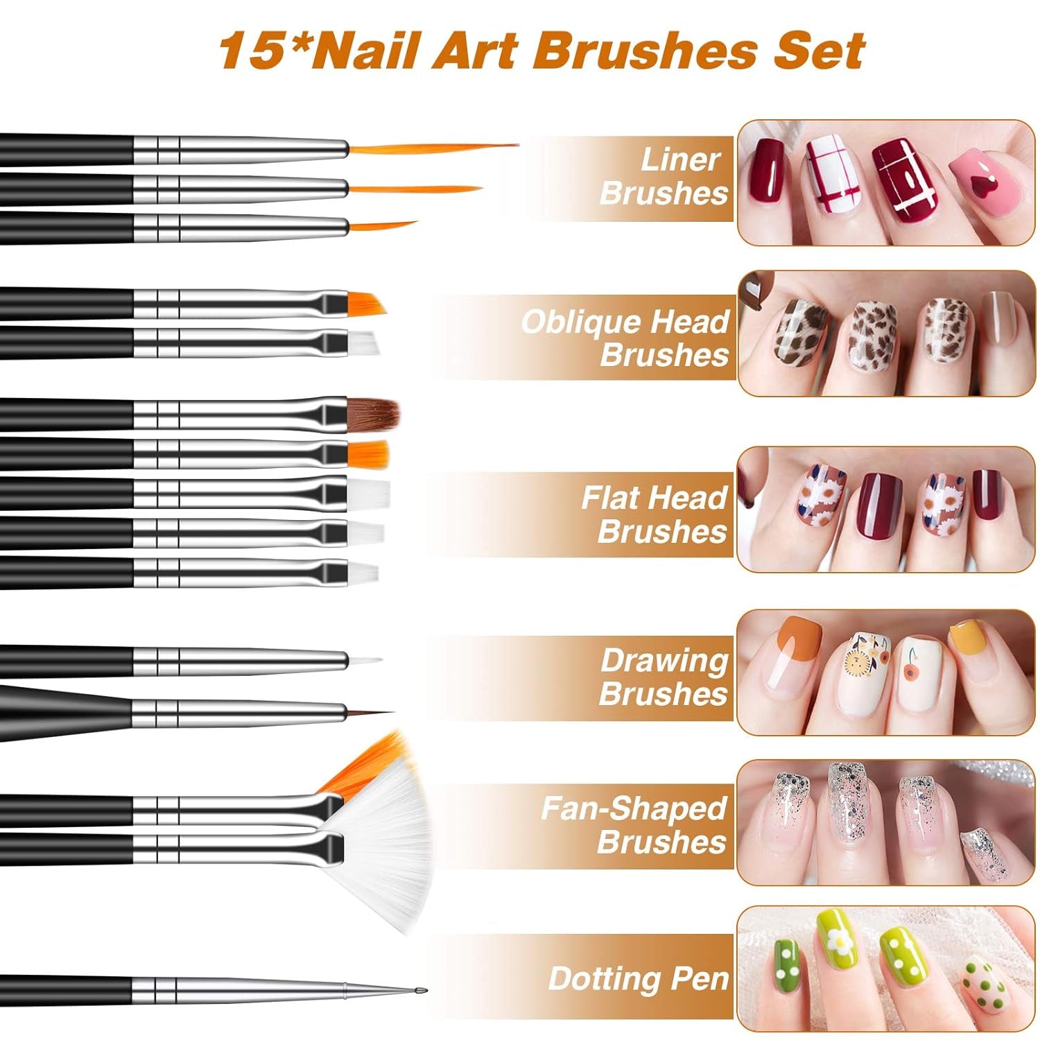 MELLIEX 45 Stück Nail Art Dekoration Zubehör Set, Nägel Pinsel Strasssteine Glitzer Goldfolie Nageldesign Dotted Pen Streifenband Für Nagelkunst Maniküre Set