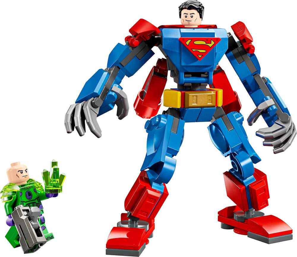 LEGO DC Superman Mech vs. Lex Luthor - Szuperhős játék 2 minifigurával - Megépíthető akciófigura mozgatható karokkal, lábakkal és ujjakkal - Ajándék 6 év feletti fiúknak és lányoknak 76302 Építőkészletek Besuche den LEGO-Store
