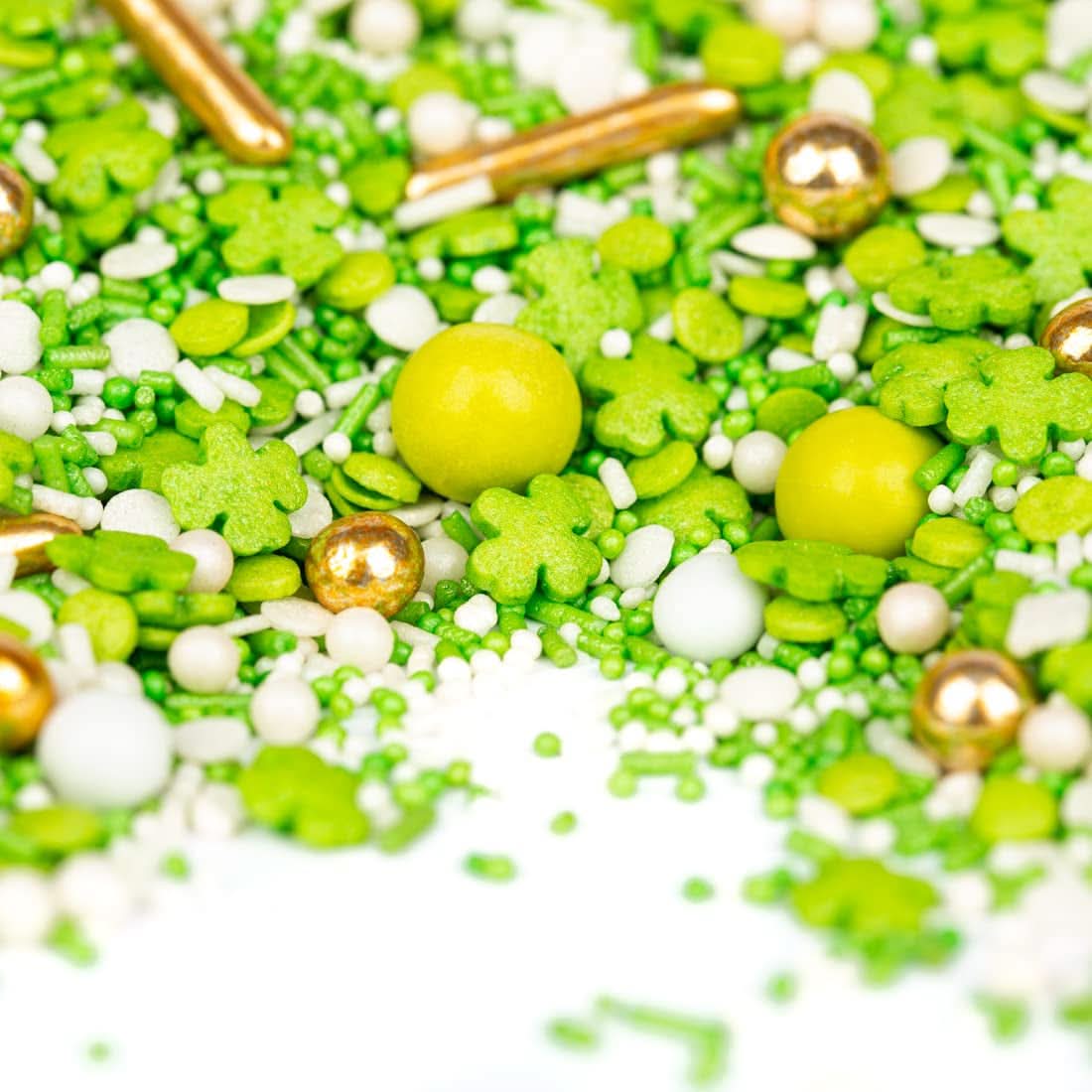 Super Streusel, Lucky Charms, Green Sugar Sprinkles, 90 grammos Sprinkles Naty Shop