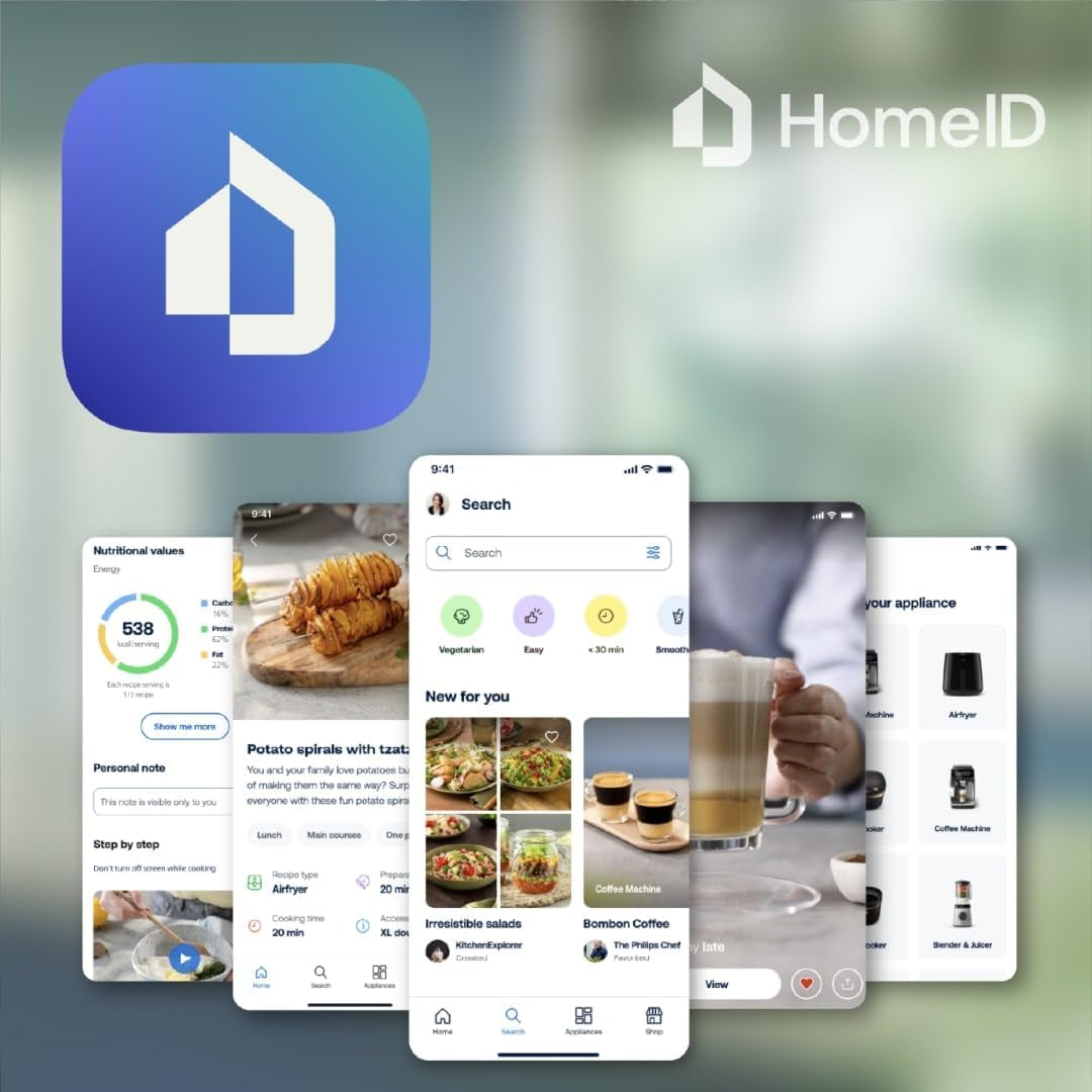 Philips Airfryer 3000 Series 6,2L, Főzőablak, 16 főzési funkció az 1-ben, Rapidair plus technológia, Zsíreltávolítás, Receptek alkalmazása Homeid Appliances Naty Shop