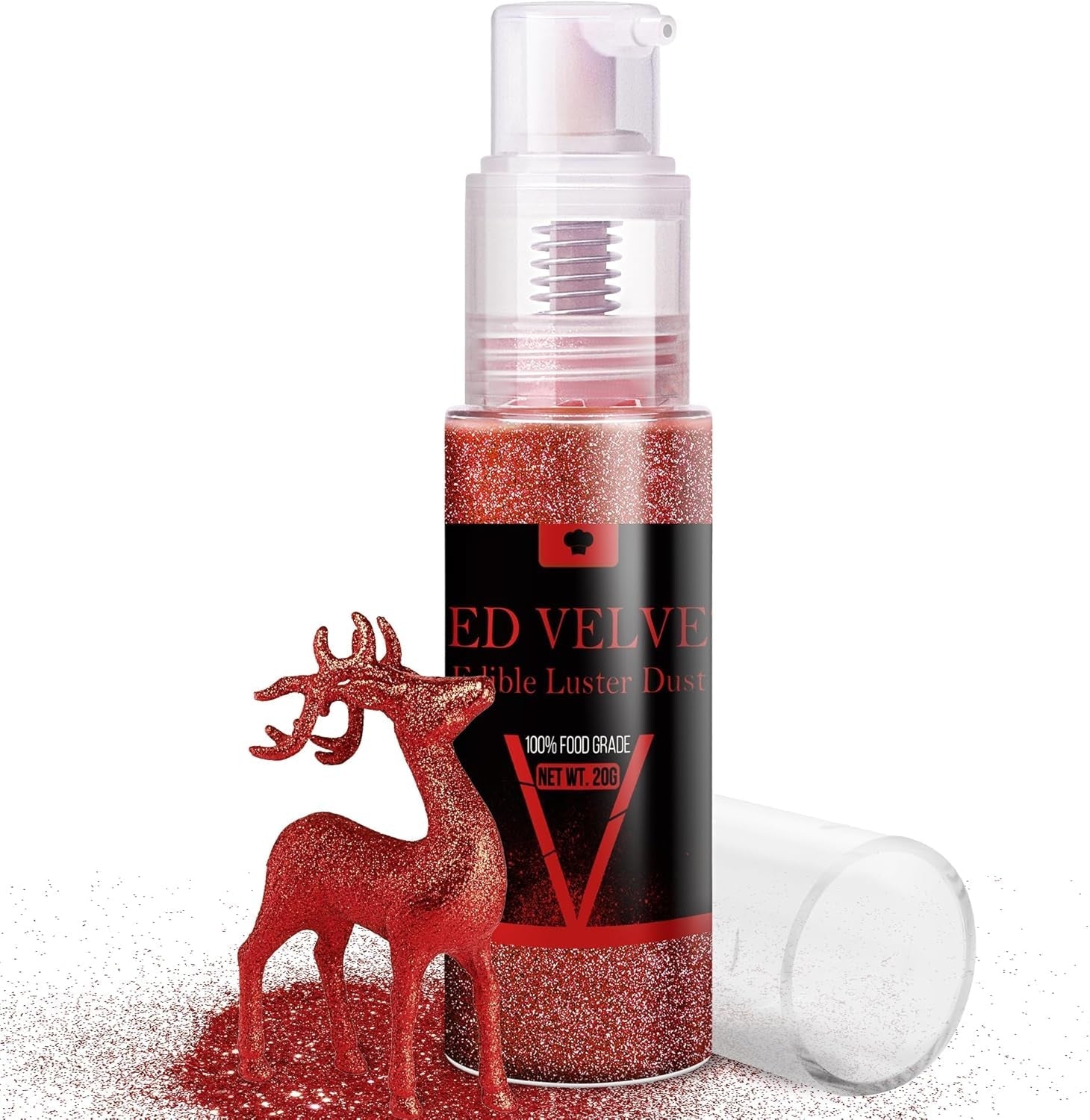 Set spray cu sclipici comestibil - 20 g praf de sclipici alimentar iridescent pentru băuturi, șampanie, prăjituri - colorant alimentar metalic comestibil pentru cocktailuri, vin, lichior, copt, prăjituri