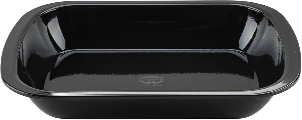 Dr. Oetker Back-Idee Kreativ Dessert- Und Auflaufform Aus Enamelle, 39,5 X 28 X 6,5 cm– Hitzebeständig Bis 400°C, Schnittfest, Kratzfest, Induktionsgeeignet, Schwarz Formák és sütőlapok Naty Shop