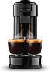 Espressor cu filtru și pad PHILIPS Senseo Switch, tehnologie de preparare 2 în 1, rezervor de apă de 1 litru, 7 căni într-o singură preparare, negru piano (HD6592/64)