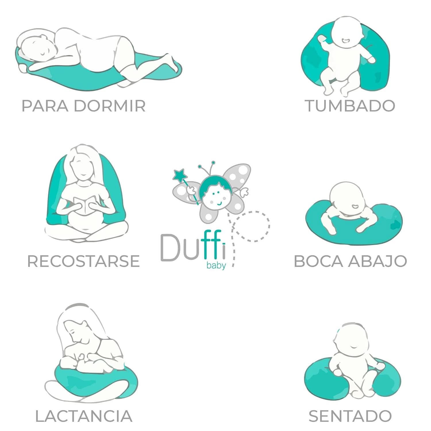 Szoptatós párna újszülötteknek, XL, 100% pamut huzat, levehető és mosható, poliészter töltet, csillag motívum Kiegészítők Étel és szoptatás Bebe Naty Shop