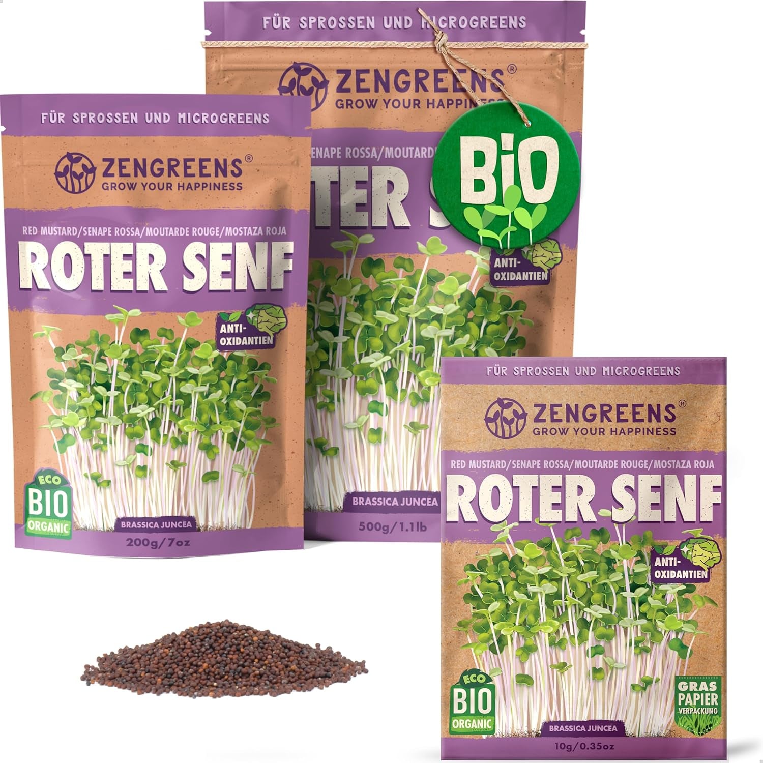 Bio Sonnenblumen Samen - Wähle Zwischen 10G, 200G Und 500G - Sonnenblume Mit Keimrate Von Über 97% - Keimsprossen - Sonnenblumensamen Zum Sprossen Ziehen - Wiederverschließbare Verpackung