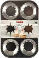 Zenker 62230 Tepsi Cupcake/Muffin 6 db, Band 29 X 19,5 X 3Cm, Silver Line Formák és tepsi Naty Shop