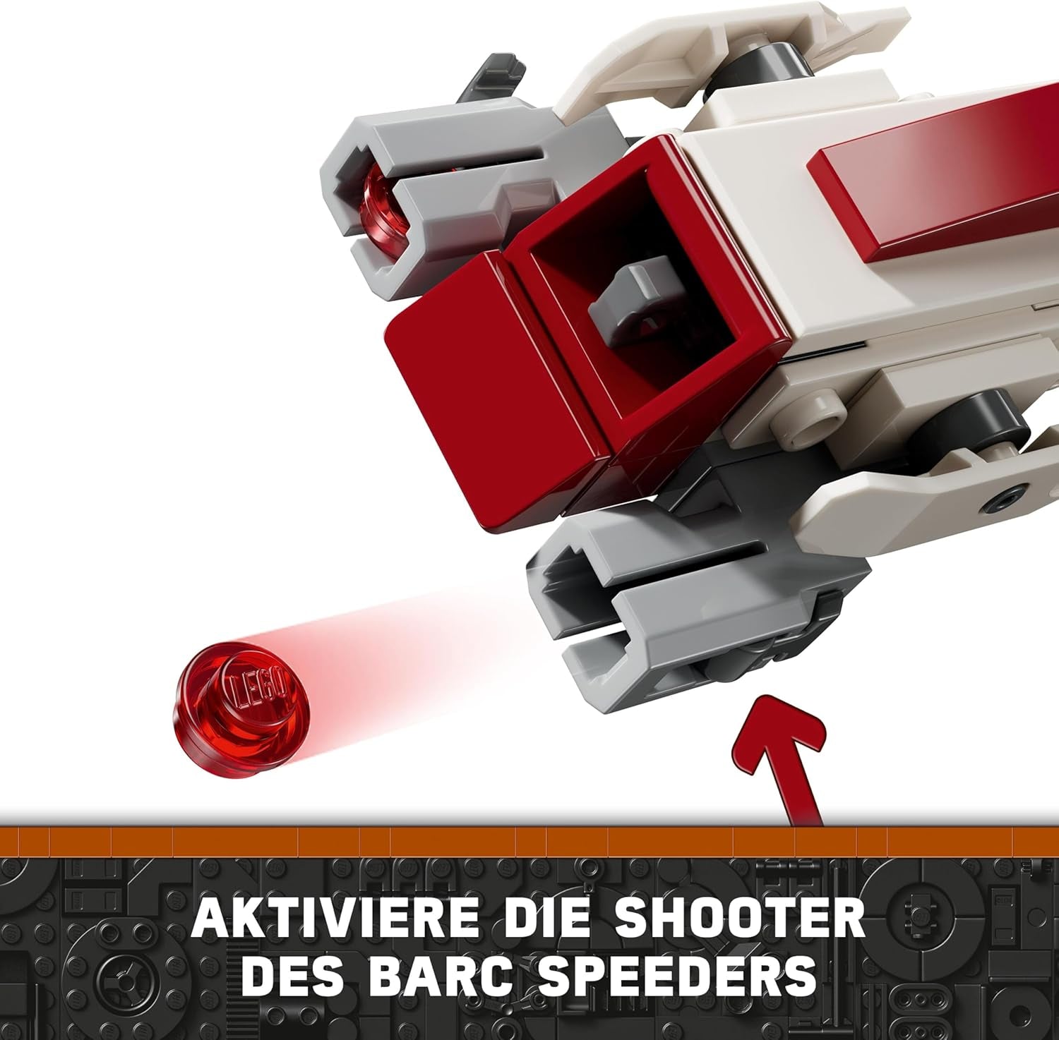 LEGO Star Wars Escape a BARC Speederrel, a Mandalorian szett, játékkerékpár oldalkocsival, Kelleran Beq és Grogu figurákkal, ajándék fiúknak és lányoknak 8 éves kortól 75378 Építőkészletek Beuche den LEGO-Store