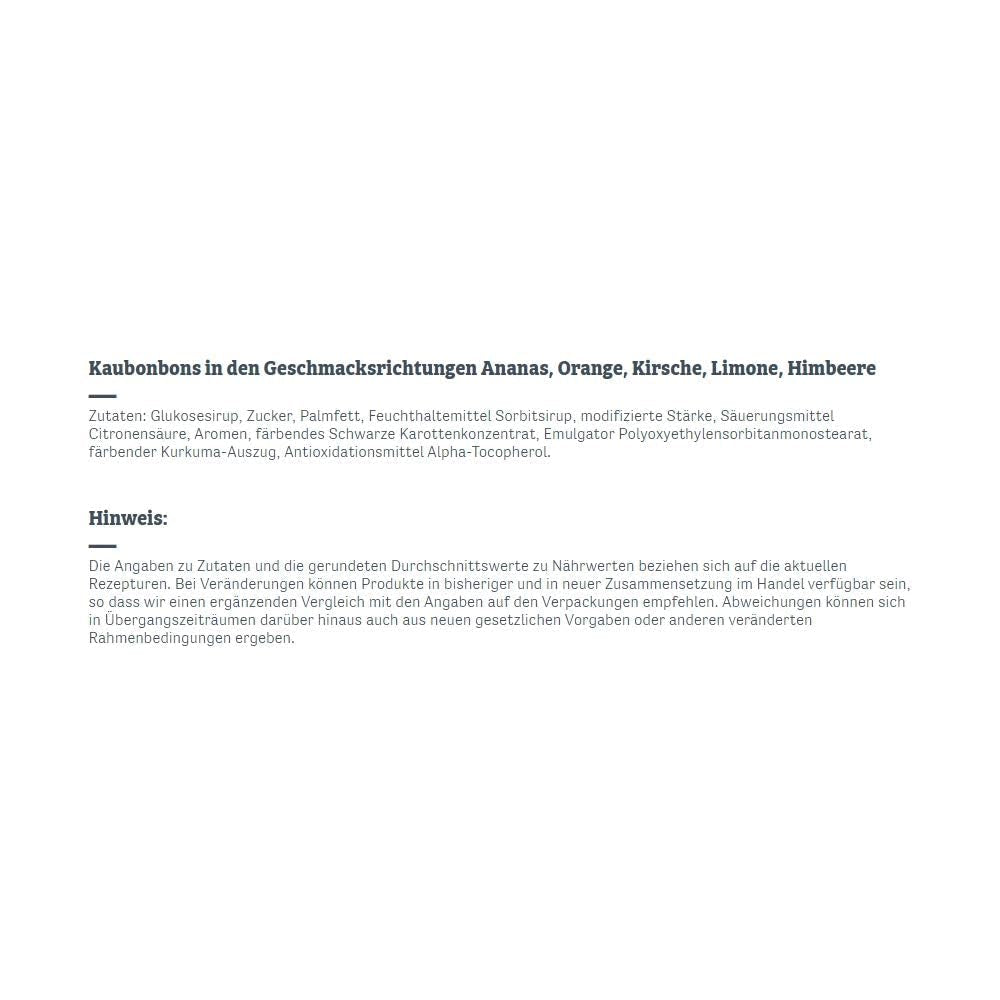 Kaufrüchtchen – 1 x 425G – karamell ötféle gyümölcsízzel Naty Shop