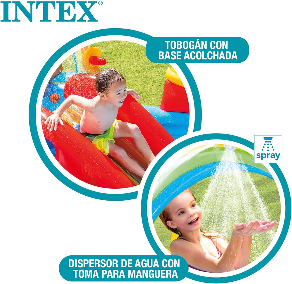 Intex Rainbow Ring játékközpont - Föld feletti gyermekmedence - Gyermekmedence - 297 x 193 x 135 cm - 3 év felettieknek 57453NP Multicolor 297x193x135 cm