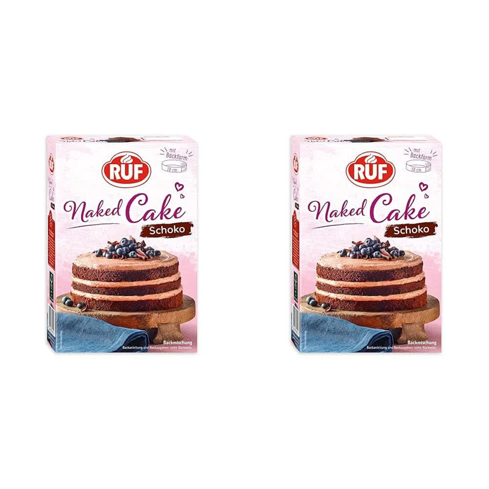 RUF New York Cheesecake Strawberry No Bake, Cheesecake american original cu sos de căpșuni, 360 grame Bucatarie Naty Shop 2 x 300 grame Naked Cake