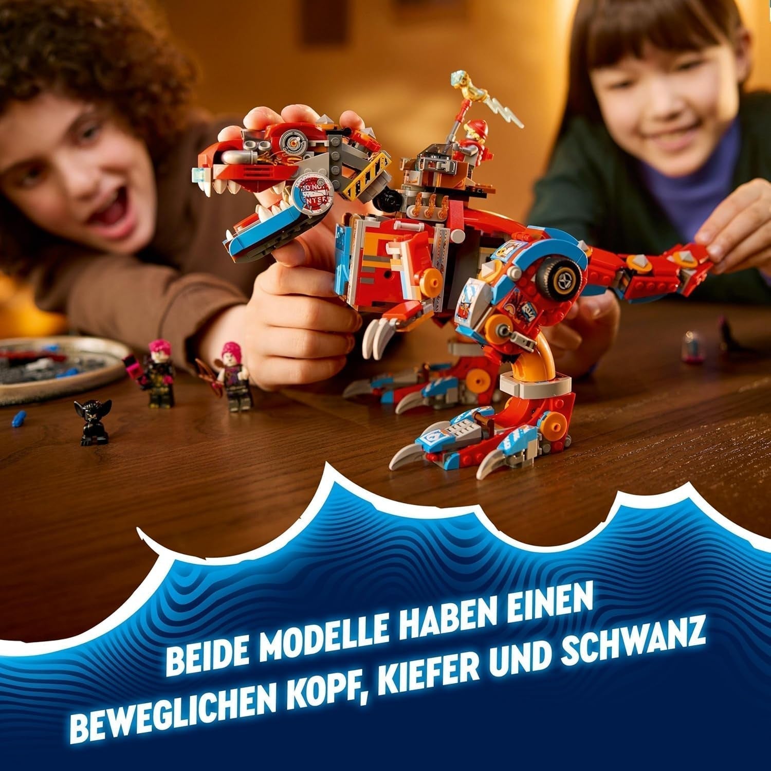 LEGO Dreamzzz 2 az 1-ben Coopers Dino-Mech C-Rex játék Pterodactyl T.Rex akciófigura fiúknak és lányoknak Kreatív játék kalandkészlet Ajándék 9 éves gyerekeknek 71484 építőkészletek Beuche den LEGO-Store